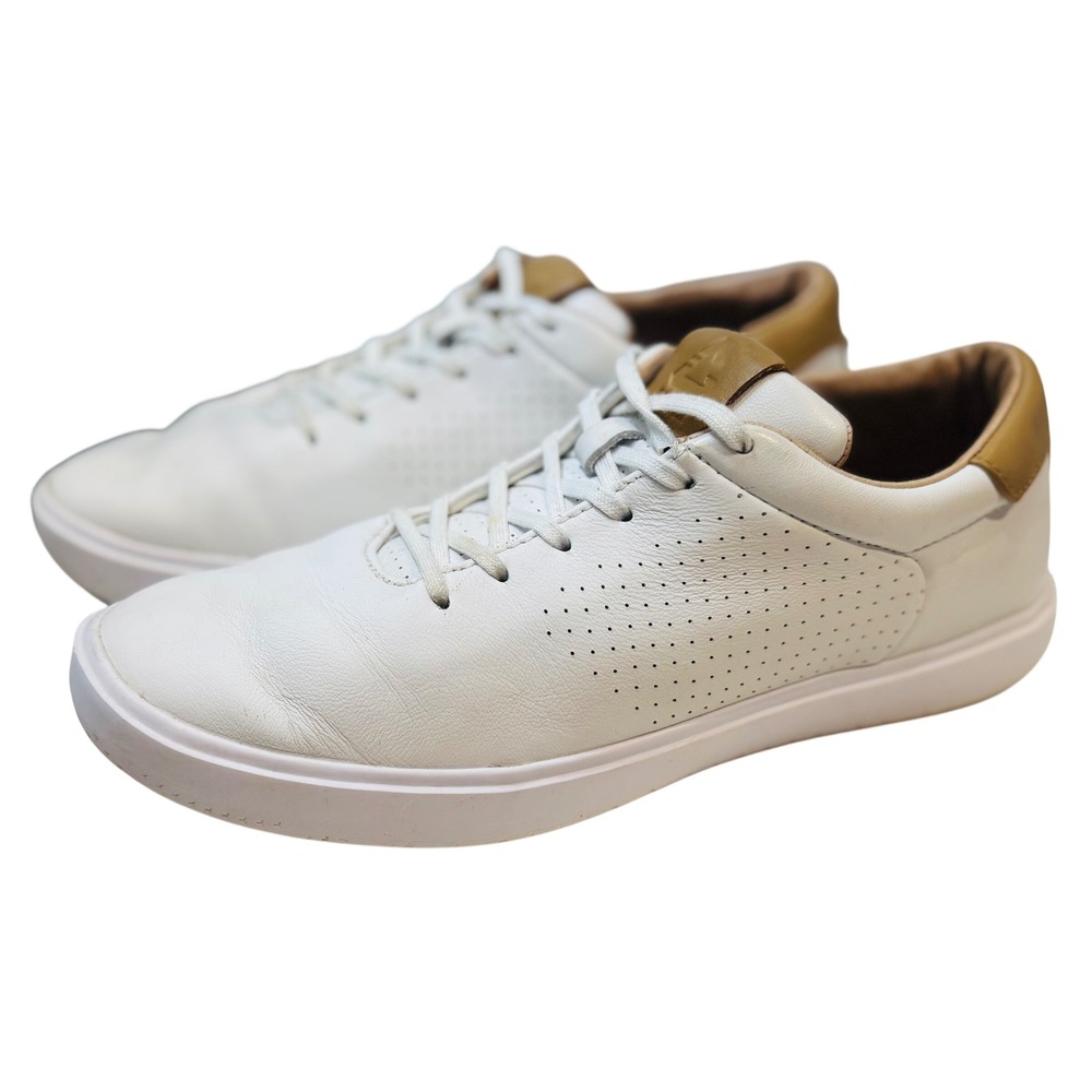Travis Mathew Cuater Phenom Men's Sz 8 White Leather Spikeless Golf Shoes